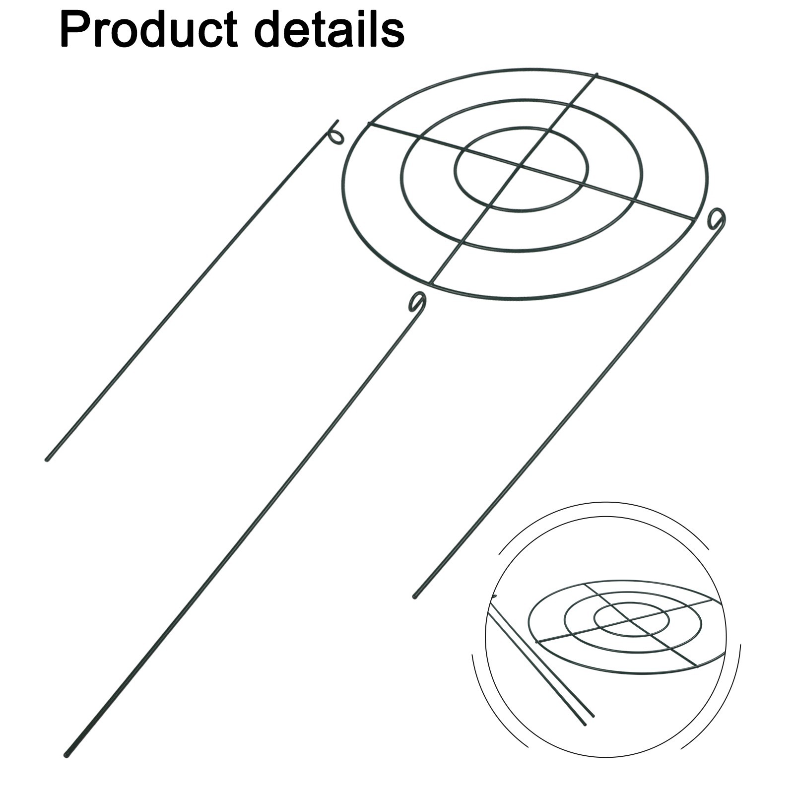 Lot de 3 soldes cages de support d'escalade pour plantes anneaux en métal pour jardiniers