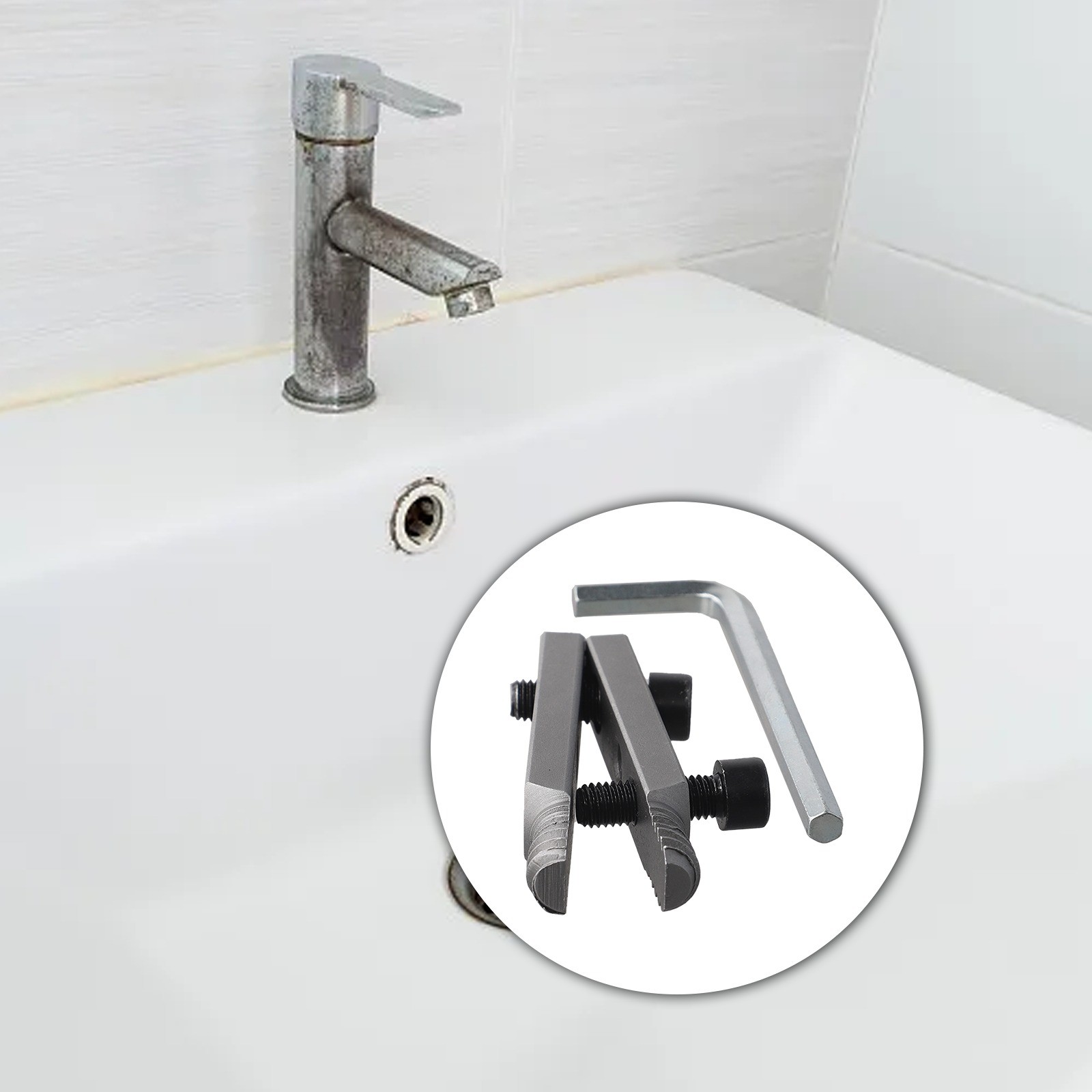 Produktbild von Wasserhahn-Eckventil-Ausdreher Für Gebrochene Gewinde – Robuster Reparaturschlüssel (85mm) Für Sanitär & DIY