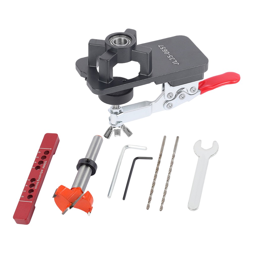 Drilling Locator for 35mm Cabinet Hinge Installation with Adjustable Features