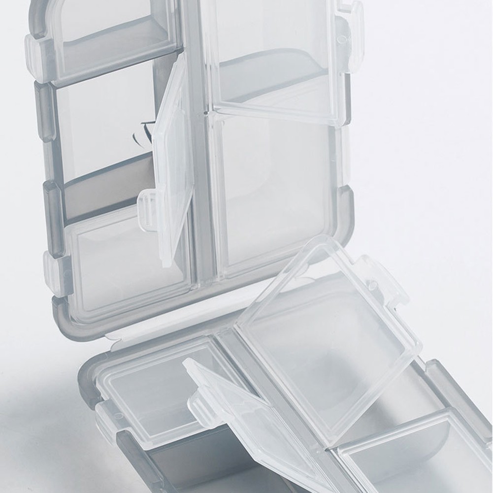 Travel Pill Organizer Box with Double Layer and Sealed Freshness Design