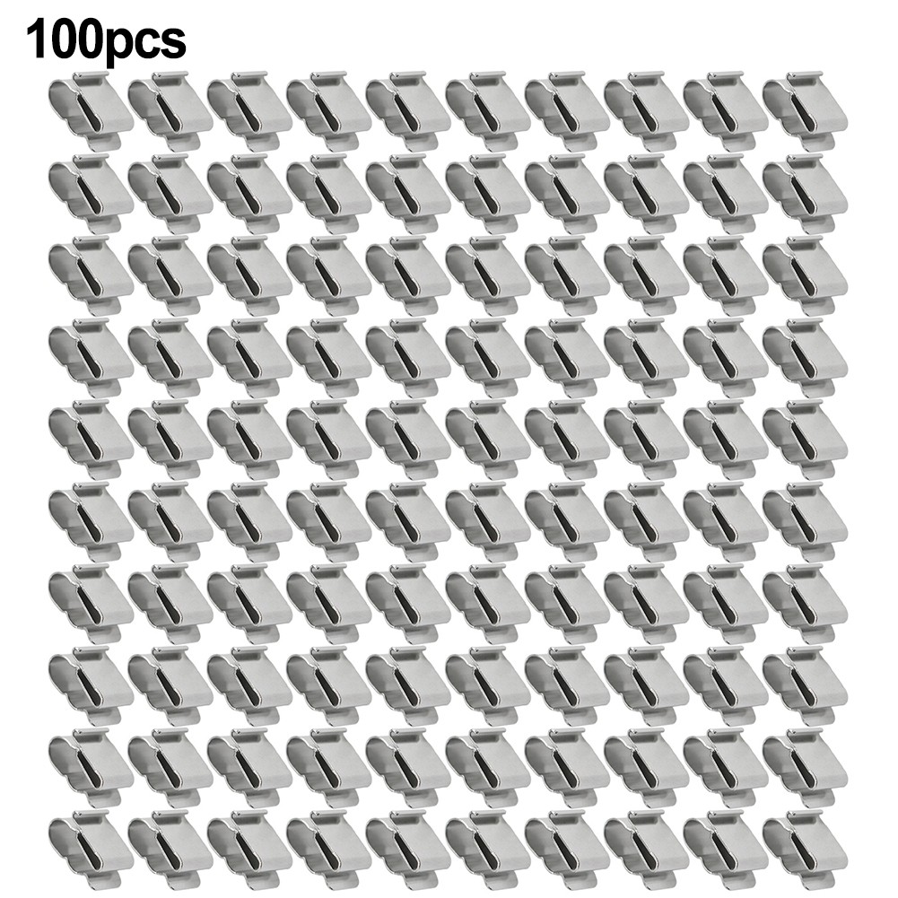 100pcs Stainless Steel Clips for Efficient Solar Panel Wiring Solutions