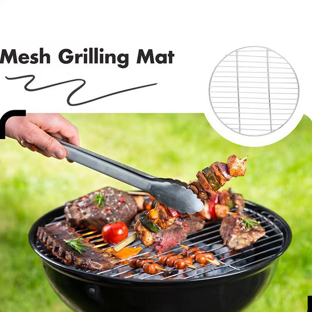 Round Stainless Steel BBQ Grid 43cm Ideal for Grilling and Outdoor Events
