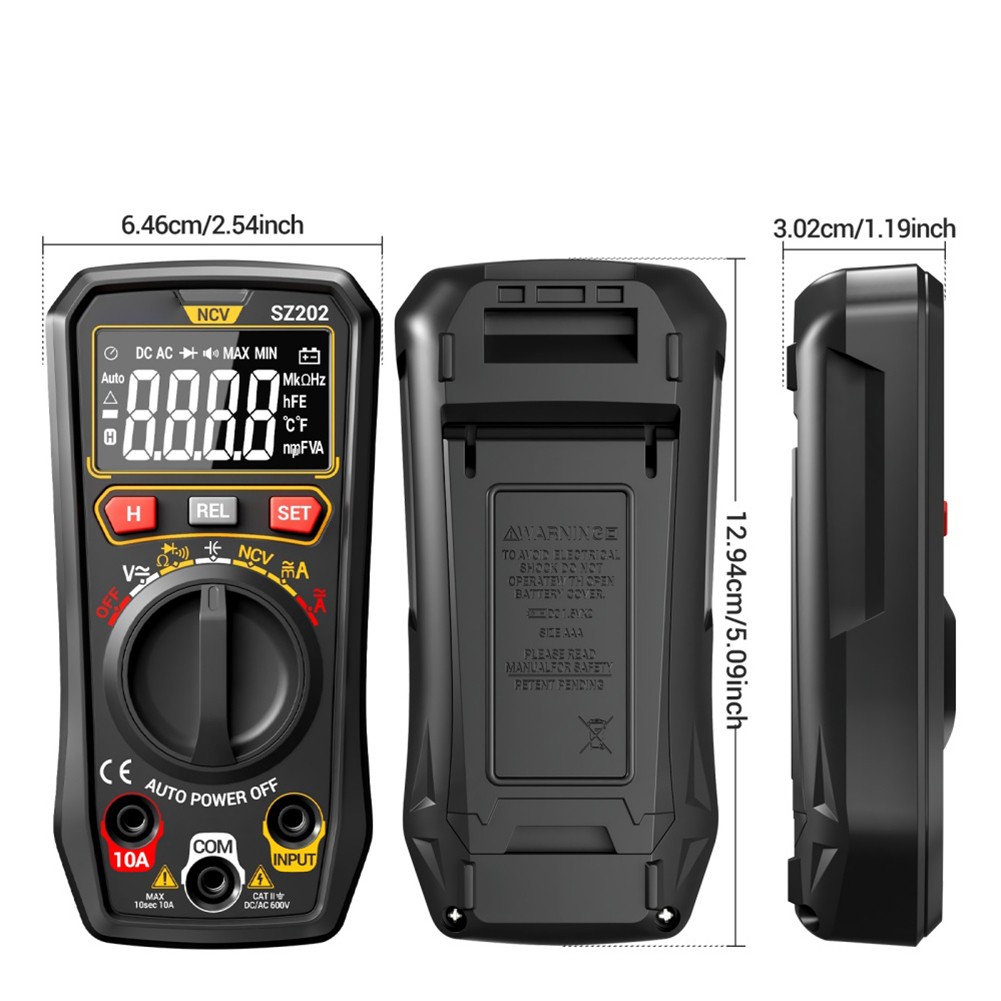 Digital Multimeter with Clear Display for Easy Battery Maintenance Checks