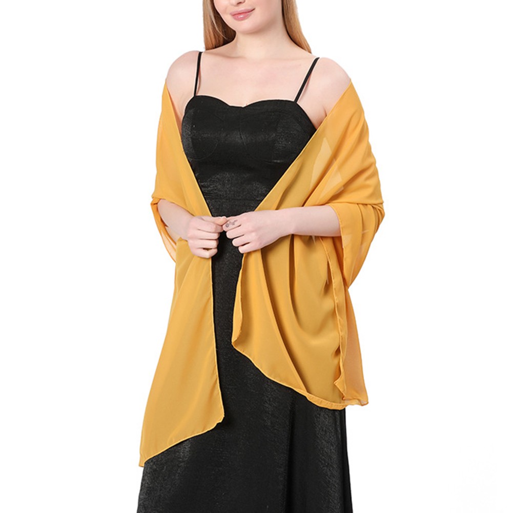 Breathable Shawl for Wedding Parties Stylish Chiffon Accessory for Bridesmaids - Picture 20 of 26