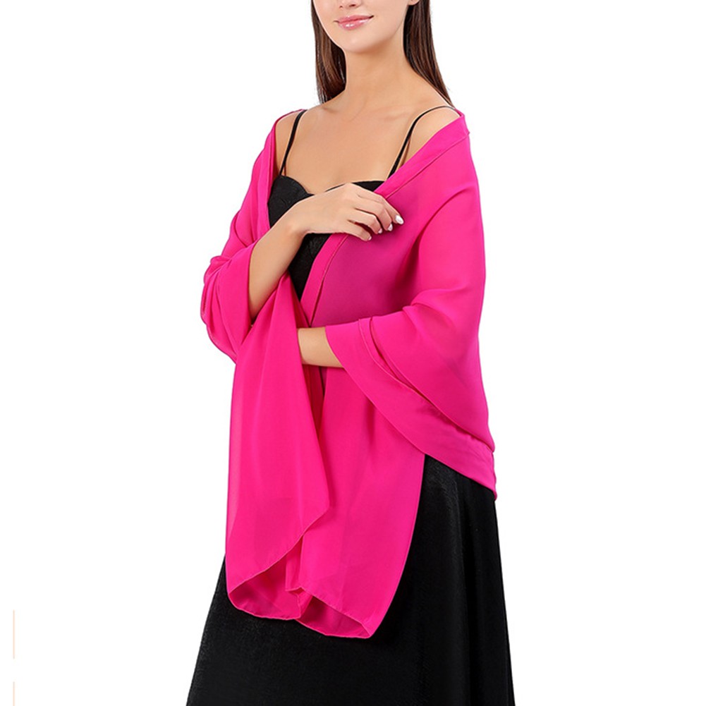 Breathable Shawl for Wedding Parties Stylish Chiffon Accessory for Bridesmaids - Picture 15 of 26