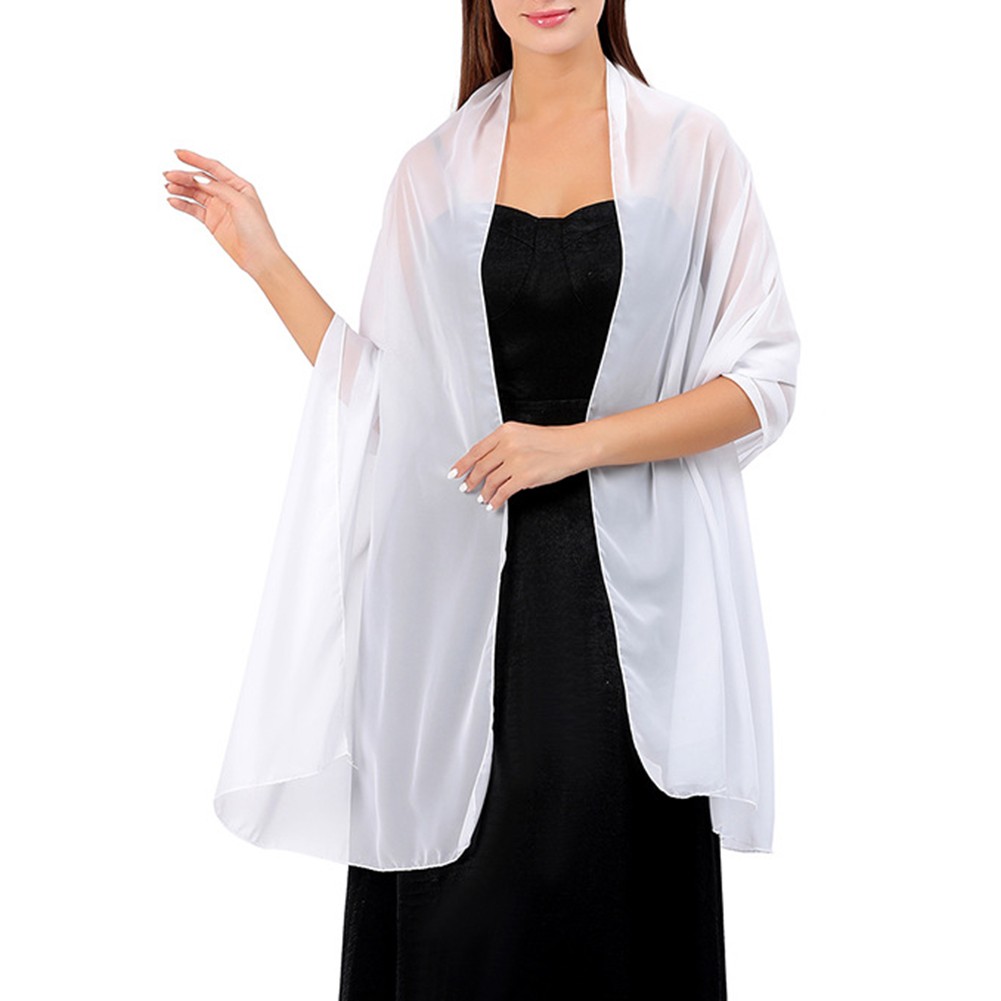 Breathable Shawl for Wedding Parties Stylish Chiffon Accessory for Bridesmaids - Picture 8 of 26