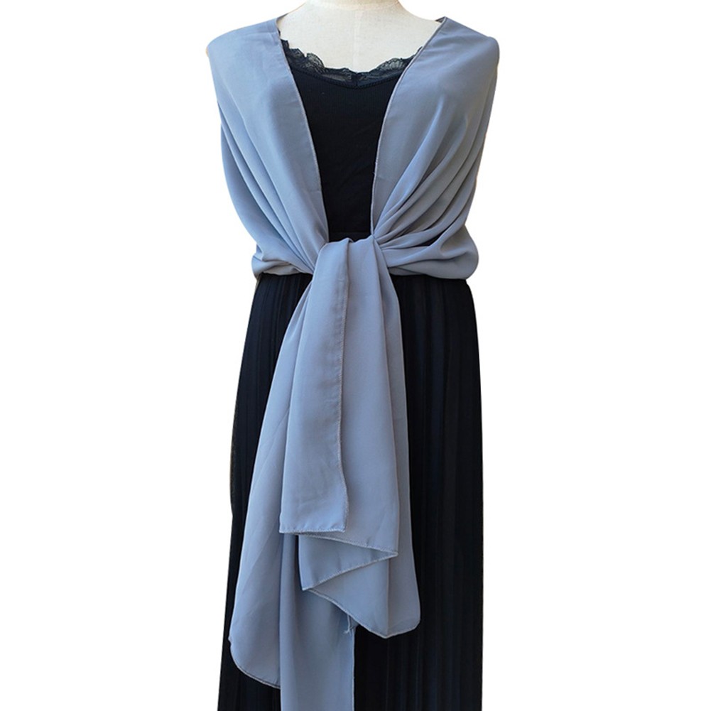Breathable Shawl for Wedding Parties Stylish Chiffon Accessory for Bridesmaids - Picture 25 of 26