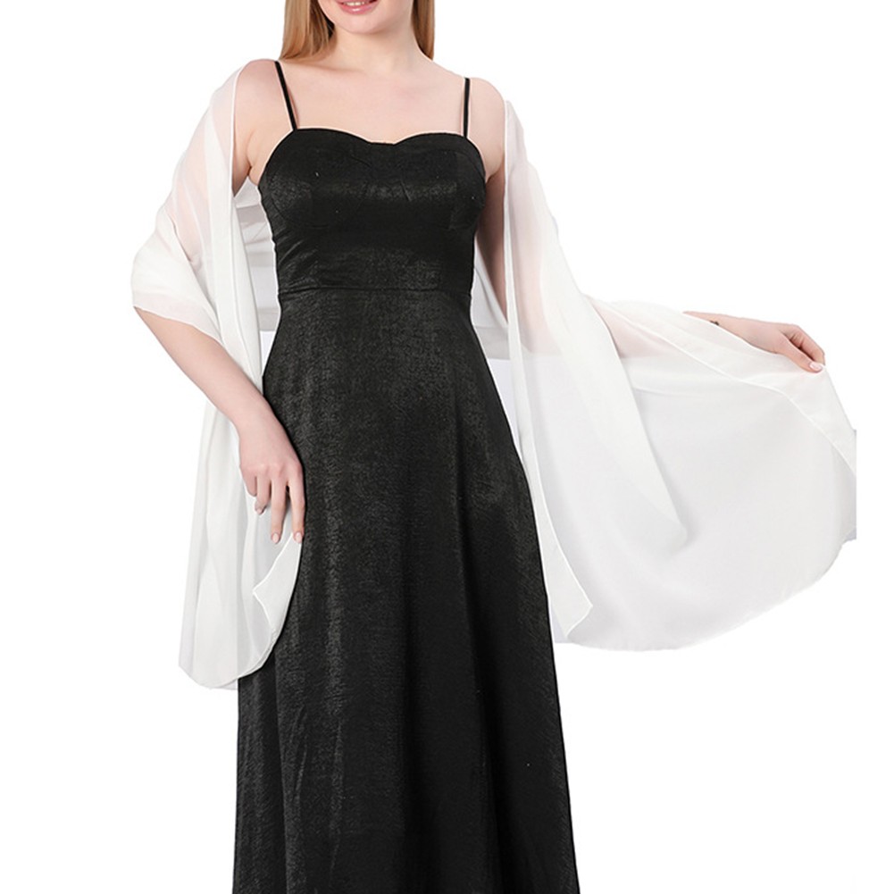 Breathable Shawl for Wedding Parties Stylish Chiffon Accessory for Bridesmaids - Picture 14 of 26
