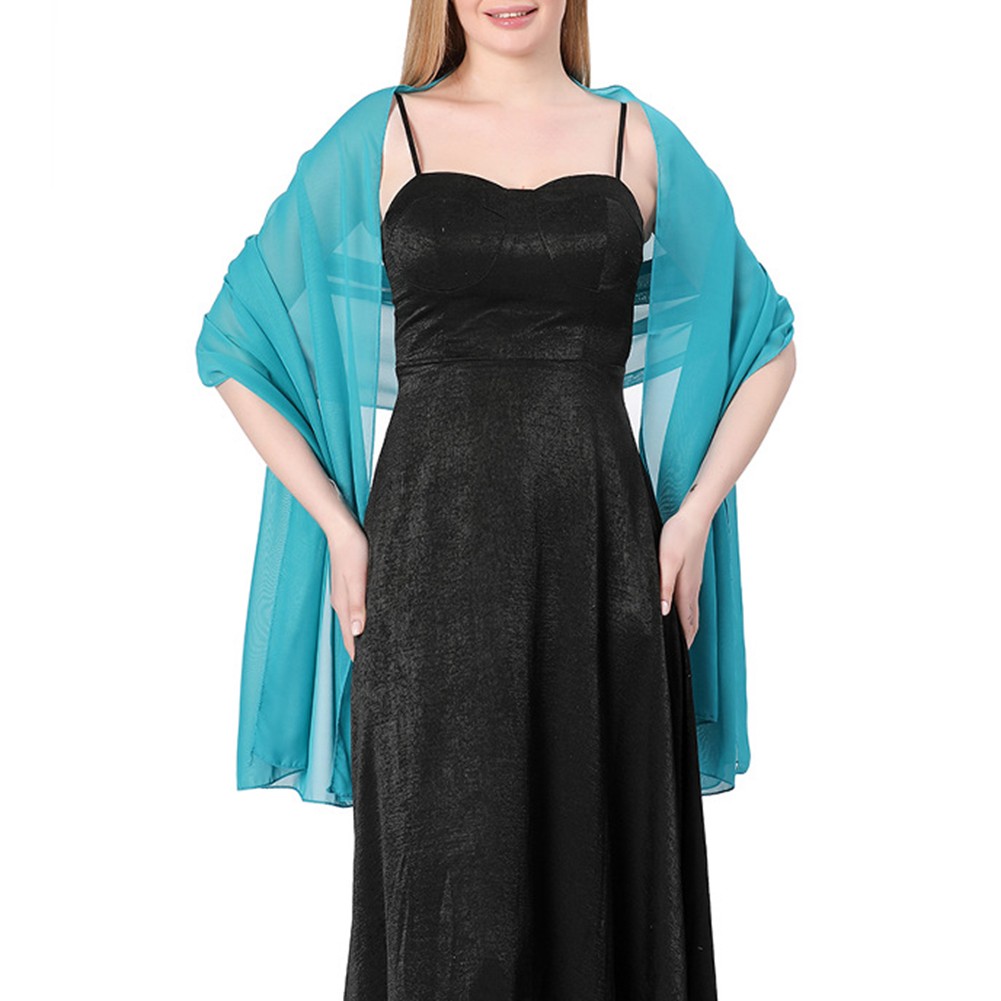 Breathable Shawl for Wedding Parties Stylish Chiffon Accessory for Bridesmaids - Picture 18 of 26