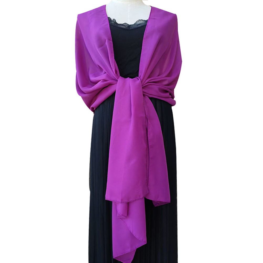Breathable Shawl for Wedding Parties Stylish Chiffon Accessory for Bridesmaids - Picture 24 of 26