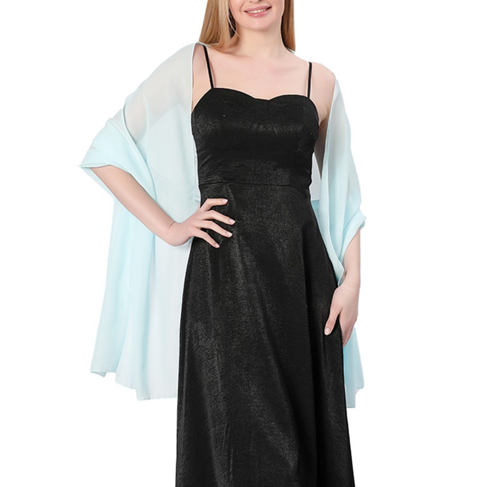 Breathable Shawl for Wedding Parties Stylish Chiffon Accessory for Bridesmaids - Picture 22 of 26