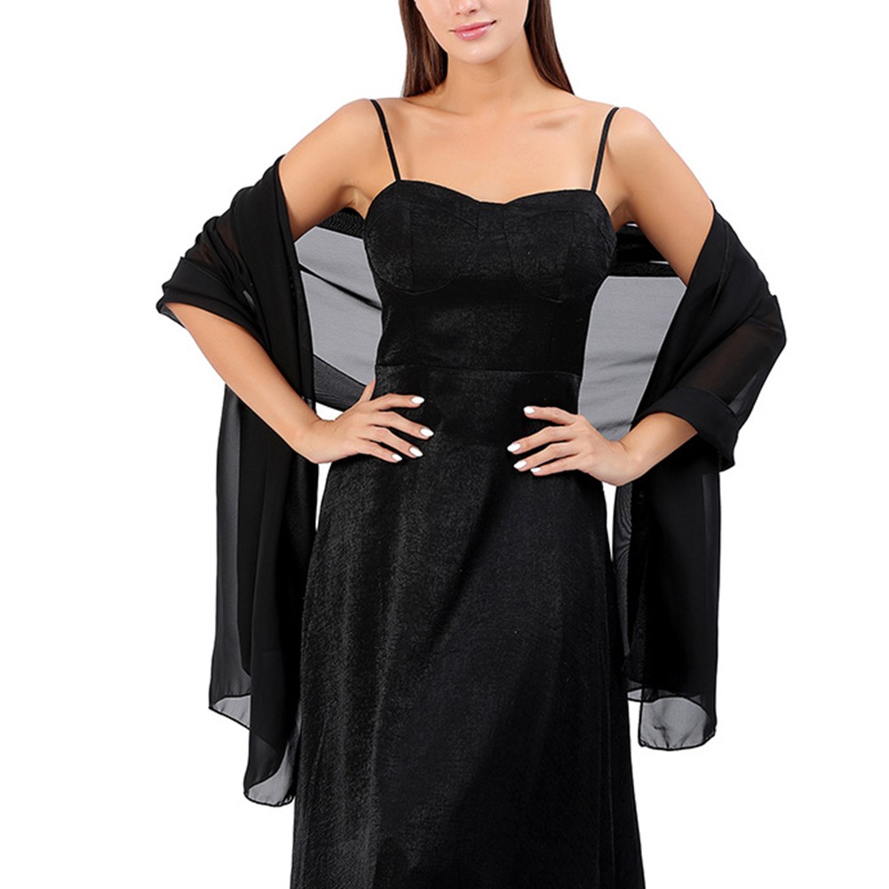 Breathable Shawl for Wedding Parties Stylish Chiffon Accessory for Bridesmaids - Picture 7 of 26