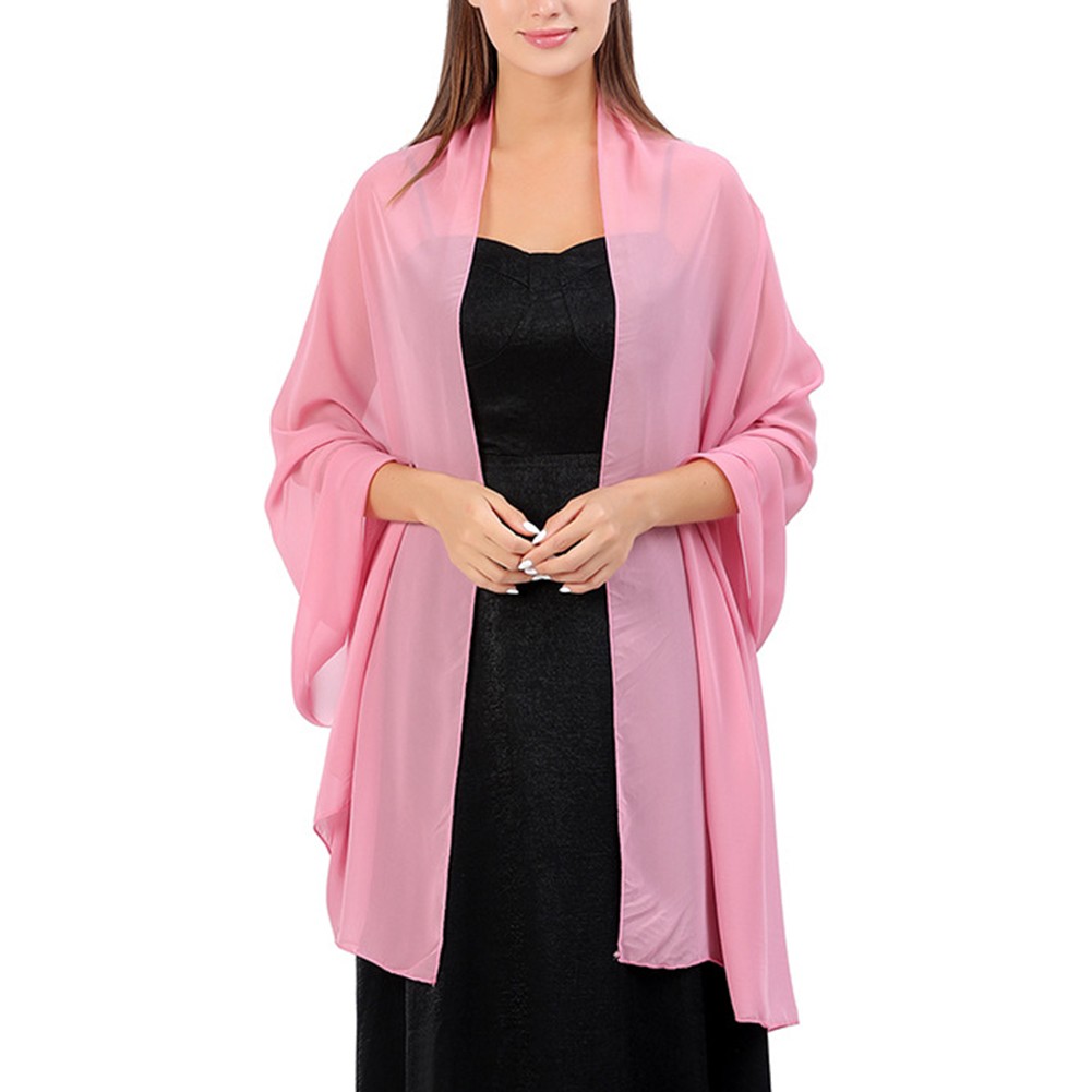 Breathable Shawl for Wedding Parties Stylish Chiffon Accessory for Bridesmaids - Picture 13 of 26
