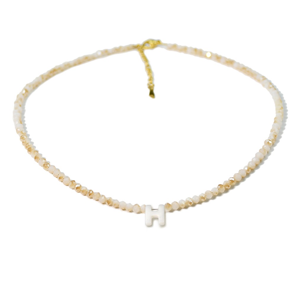 Elegant Letter Shell Necklace with For crystal Bead for Special Occasions - Picture 20 of 38