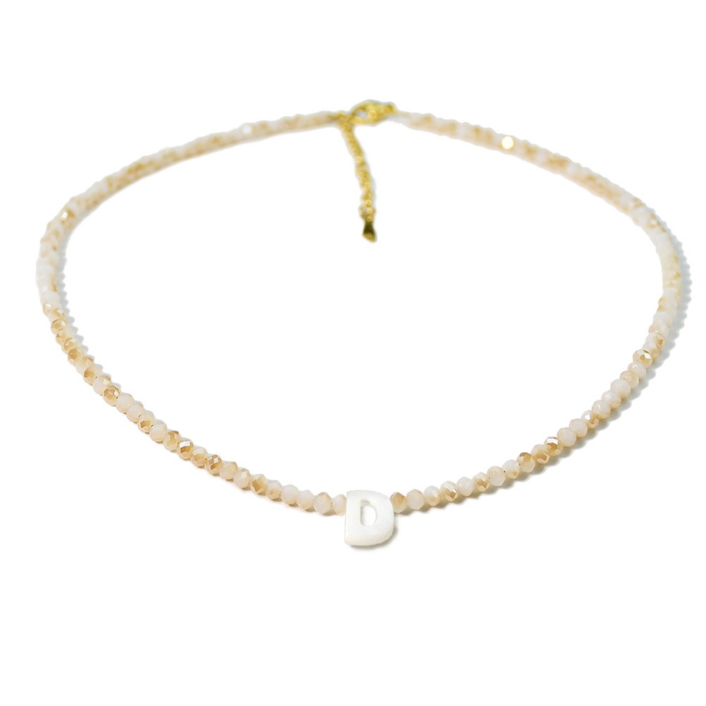 Elegant Letter Shell Necklace with For crystal Bead for Special Occasions - Picture 16 of 38