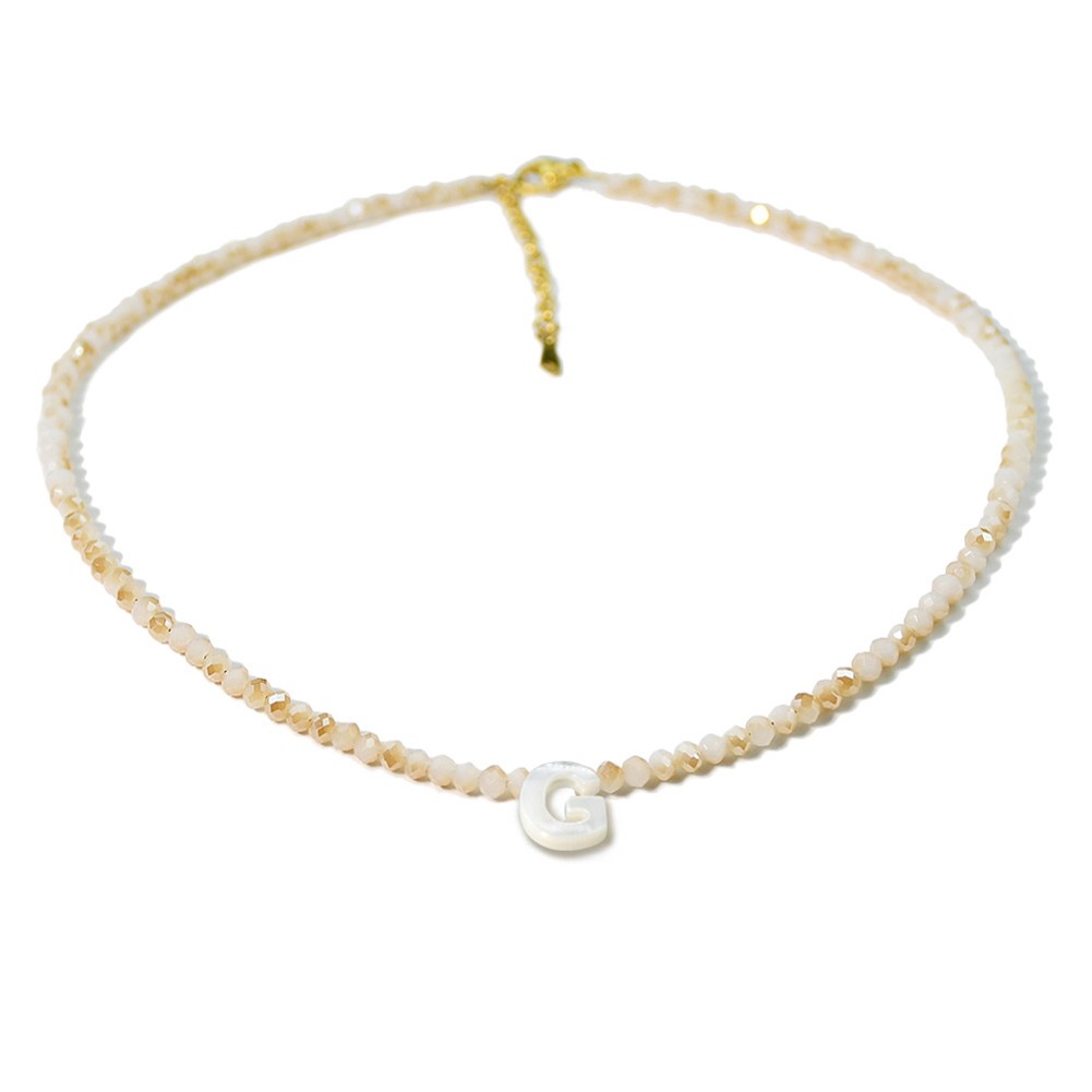 Elegant Letter Shell Necklace with For crystal Bead for Special Occasions - Picture 19 of 38
