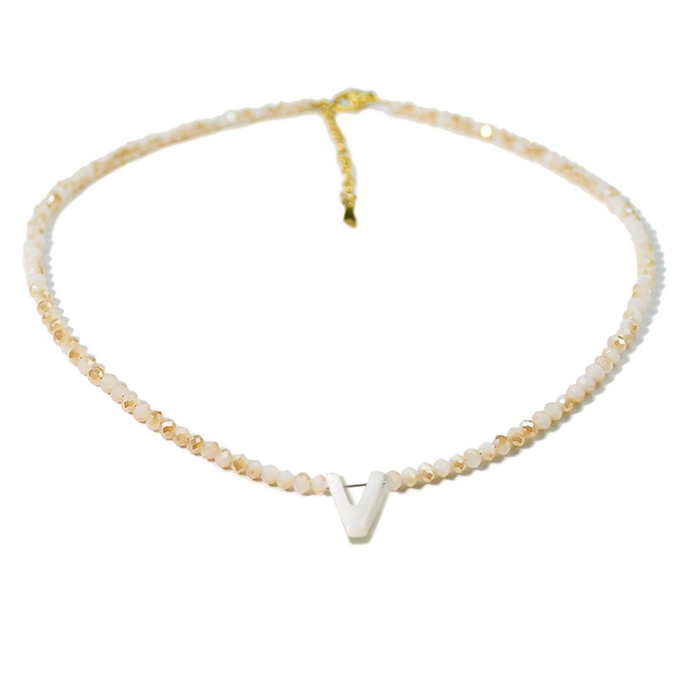 Elegant Letter Shell Necklace with For crystal Bead for Special Occasions - Picture 34 of 38
