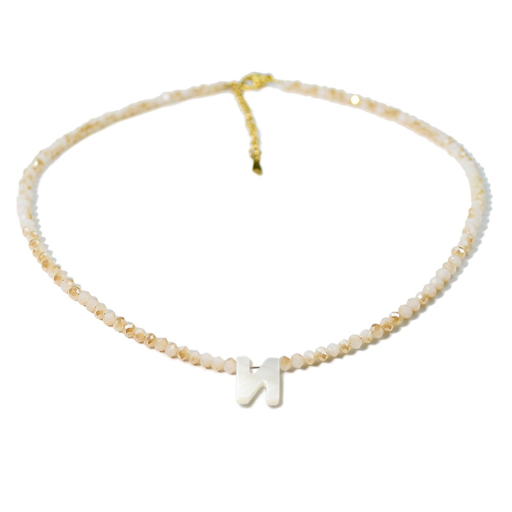 Elegant Letter Shell Necklace with For crystal Bead for Special Occasions - Picture 26 of 38