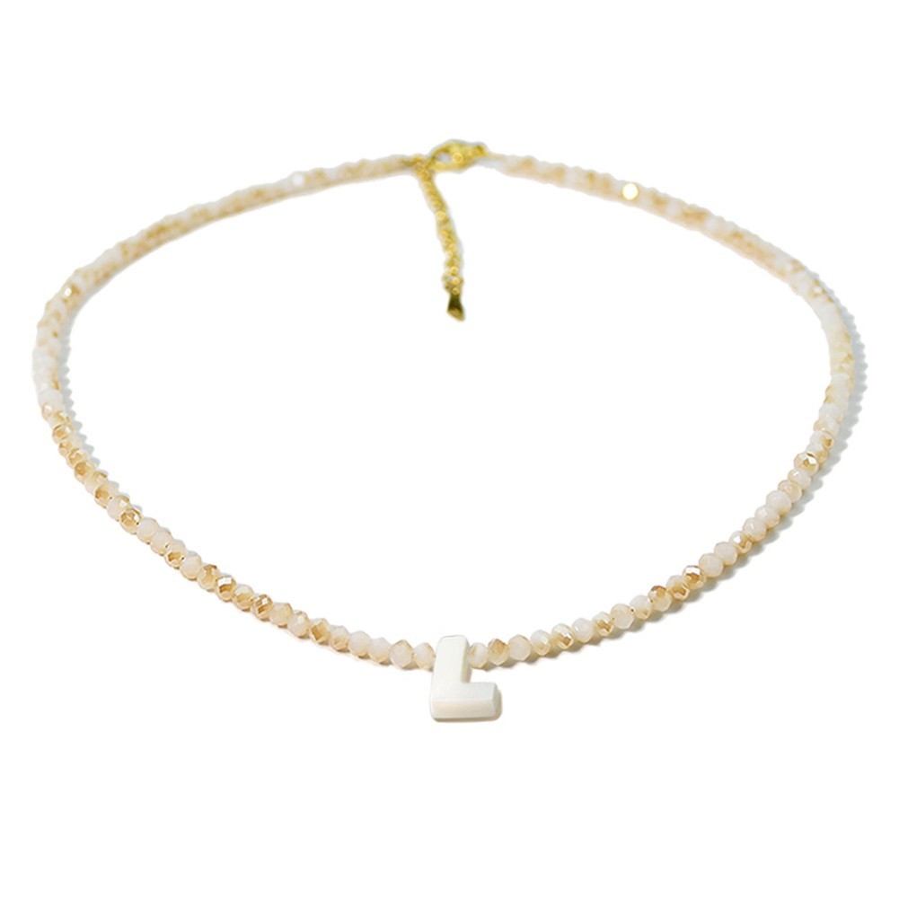 Elegant Letter Shell Necklace with For crystal Bead for Special Occasions - Picture 24 of 38
