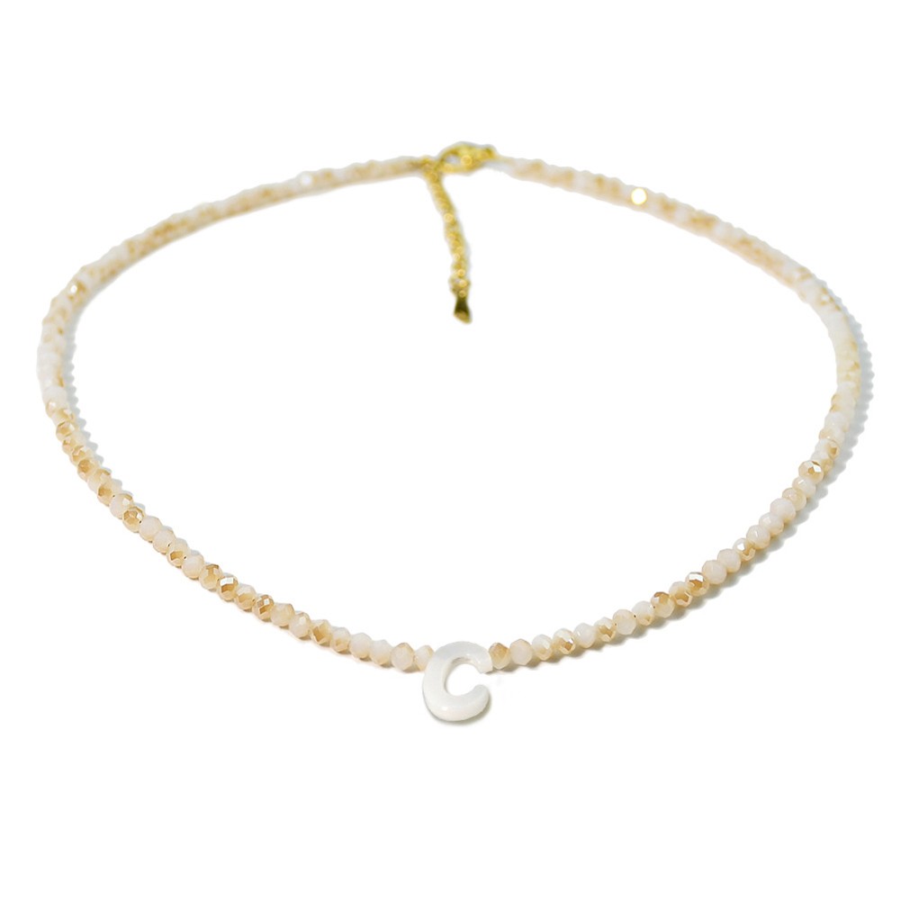 Elegant Letter Shell Necklace with For crystal Bead for Special Occasions - Picture 15 of 38