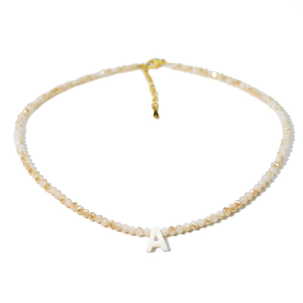 Elegant Letter Shell Necklace with For crystal Bead for Special Occasions - Picture 13 of 38