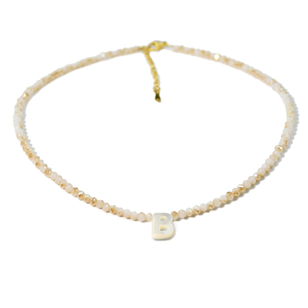 Elegant Letter Shell Necklace with For crystal Bead for Special Occasions - Picture 14 of 38