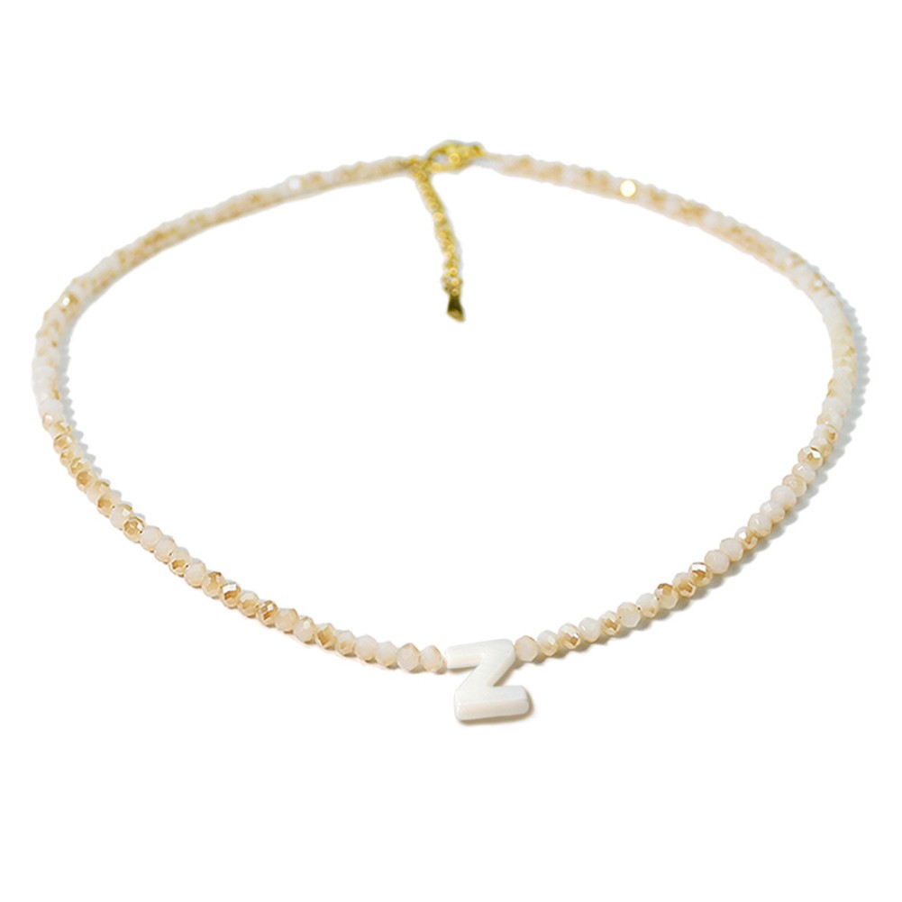 Elegant Letter Shell Necklace with For crystal Bead for Special Occasions - Picture 38 of 38