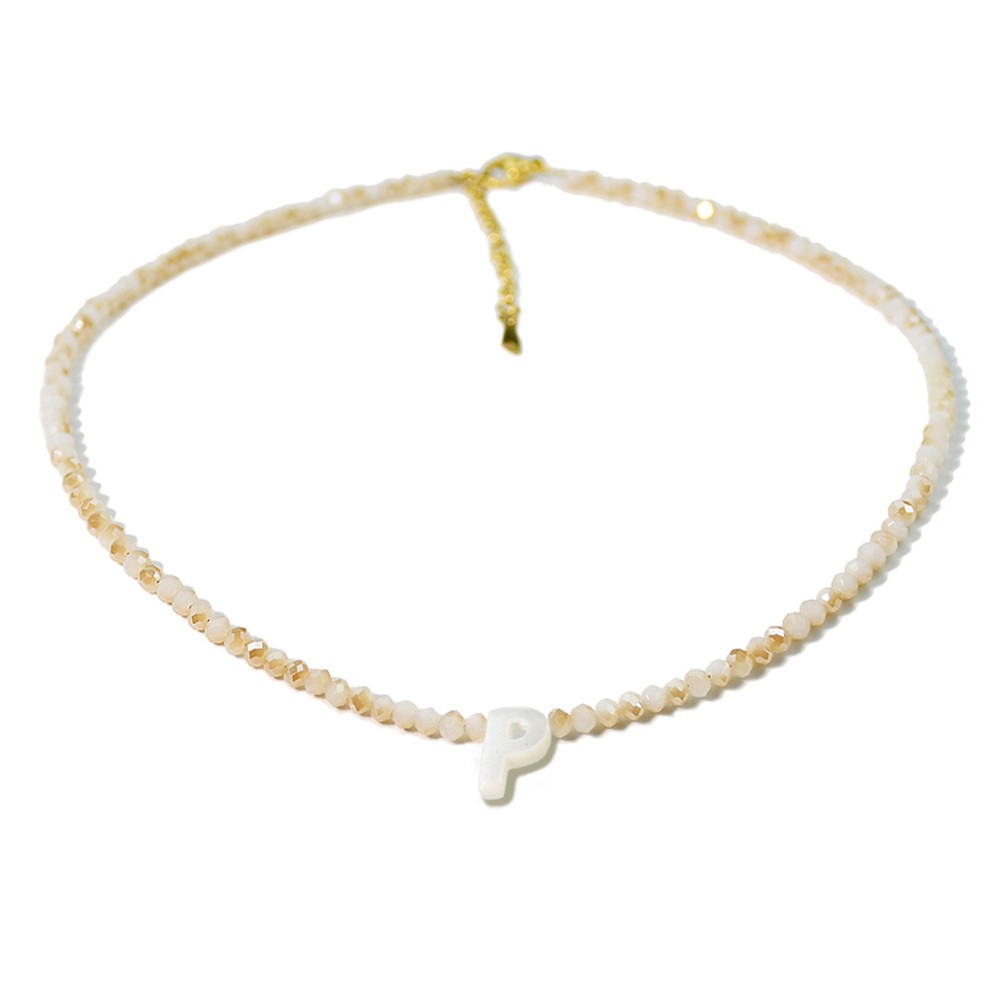 Elegant Letter Shell Necklace with For crystal Bead for Special Occasions - Picture 28 of 38