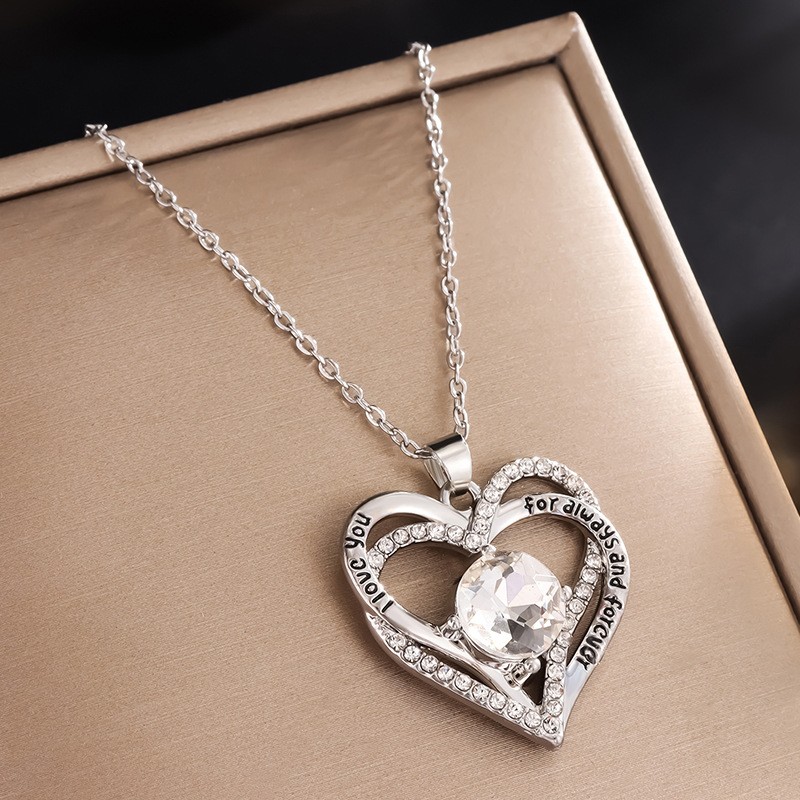 Aesthetic Heart Pendant Necklace with Birthstones for Meaningful Gifting - Picture 28 of 37