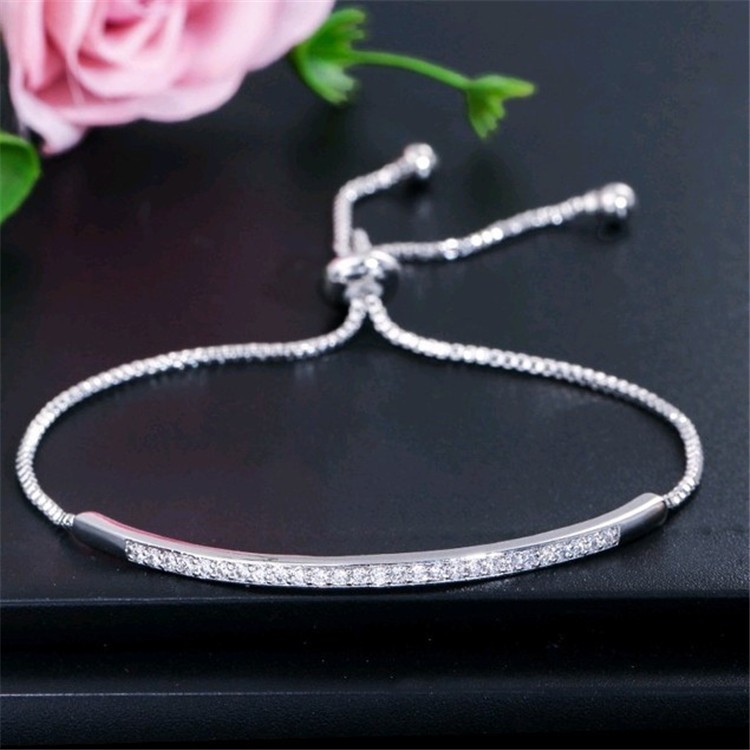 Trendy Adjustable Bracelet Set with Embedded Zircon for Eye Catching Look - Picture 14 of 16