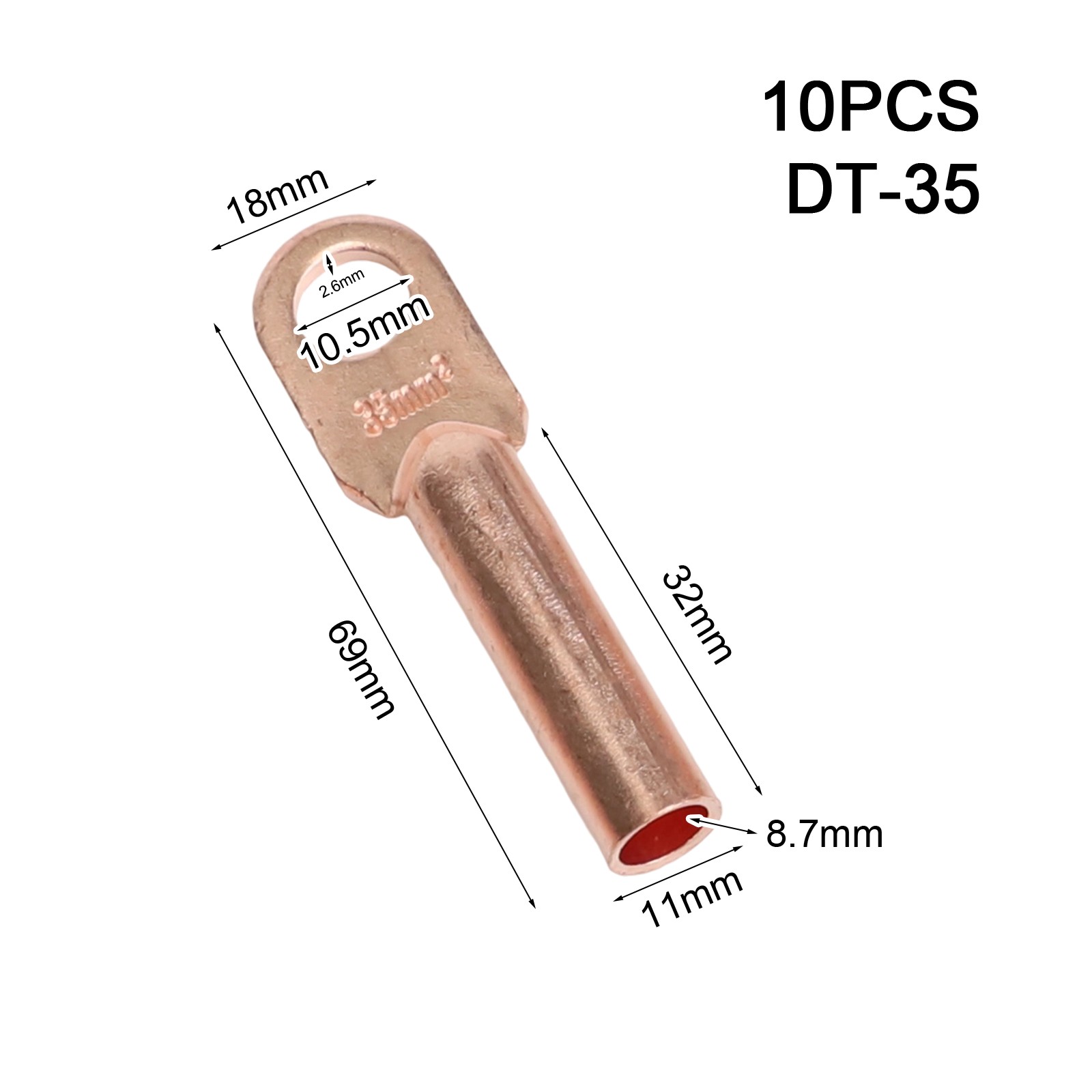 Efficient Automotive Solutions with 10PCS Red Copper Wire Crimp Connectors Pack - Picture 33 of 36