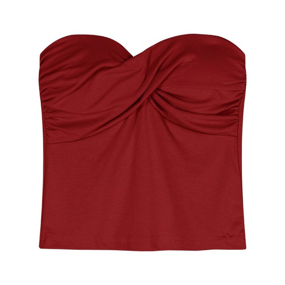 Womens Strapless Tube Top Vest for Casual Summer Wear and Daily Outfits - Picture 24 of 33