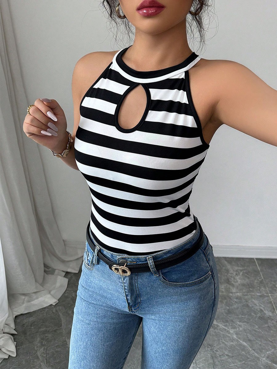 Comfortable and Stylish Striped Vest for Women Ideal for Daily Activities - Picture 24 of 64