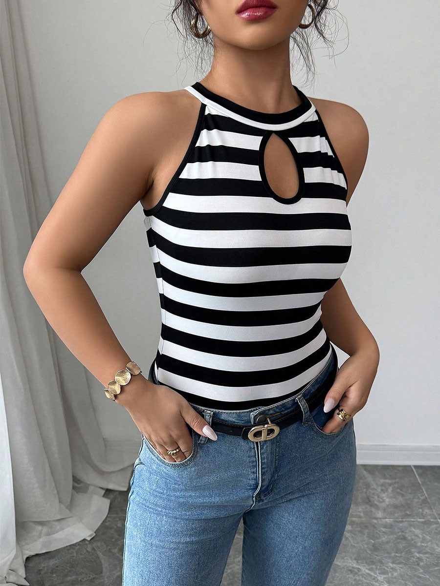 Comfortable and Stylish Striped Vest for Women Ideal for Daily Activities - Picture 21 of 64