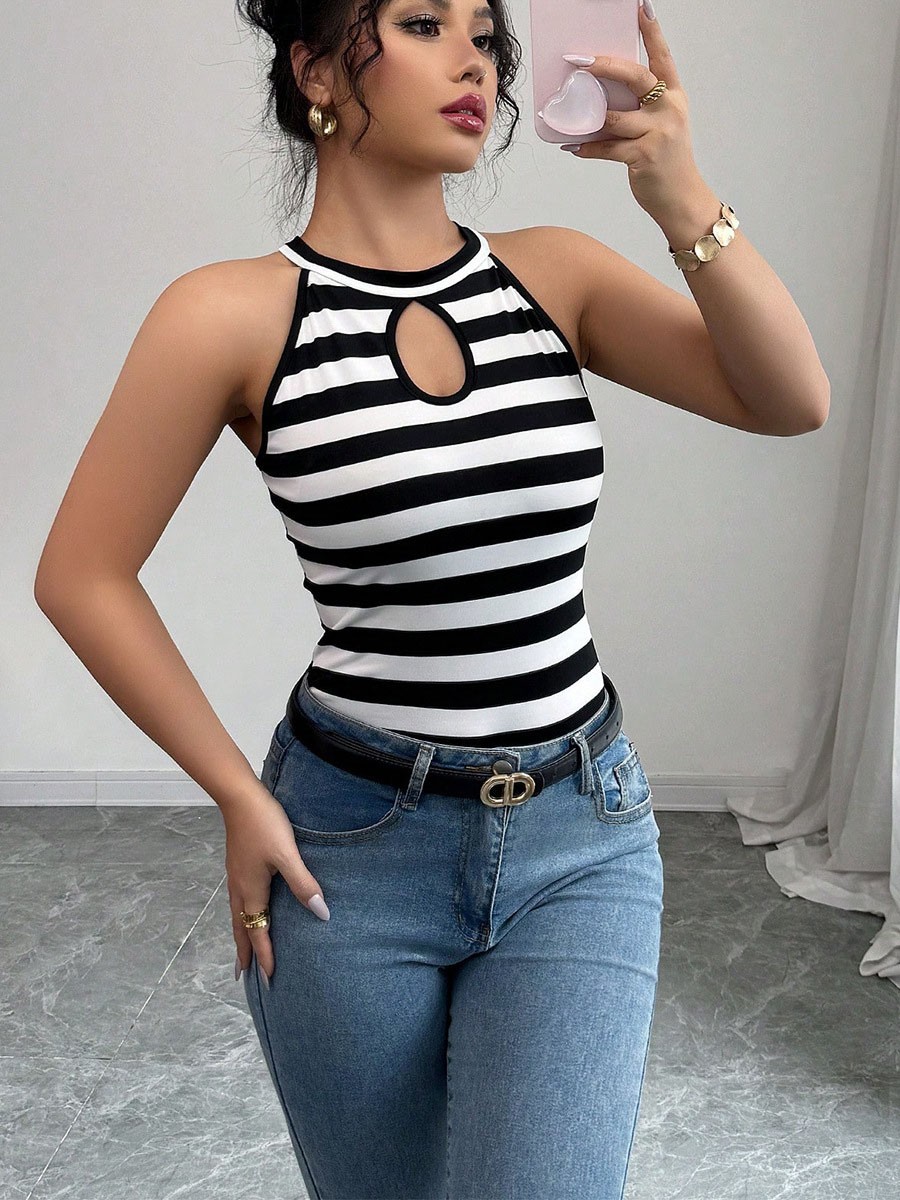 Comfortable and Stylish Striped Vest for Women Ideal for Daily Activities - Picture 26 of 64