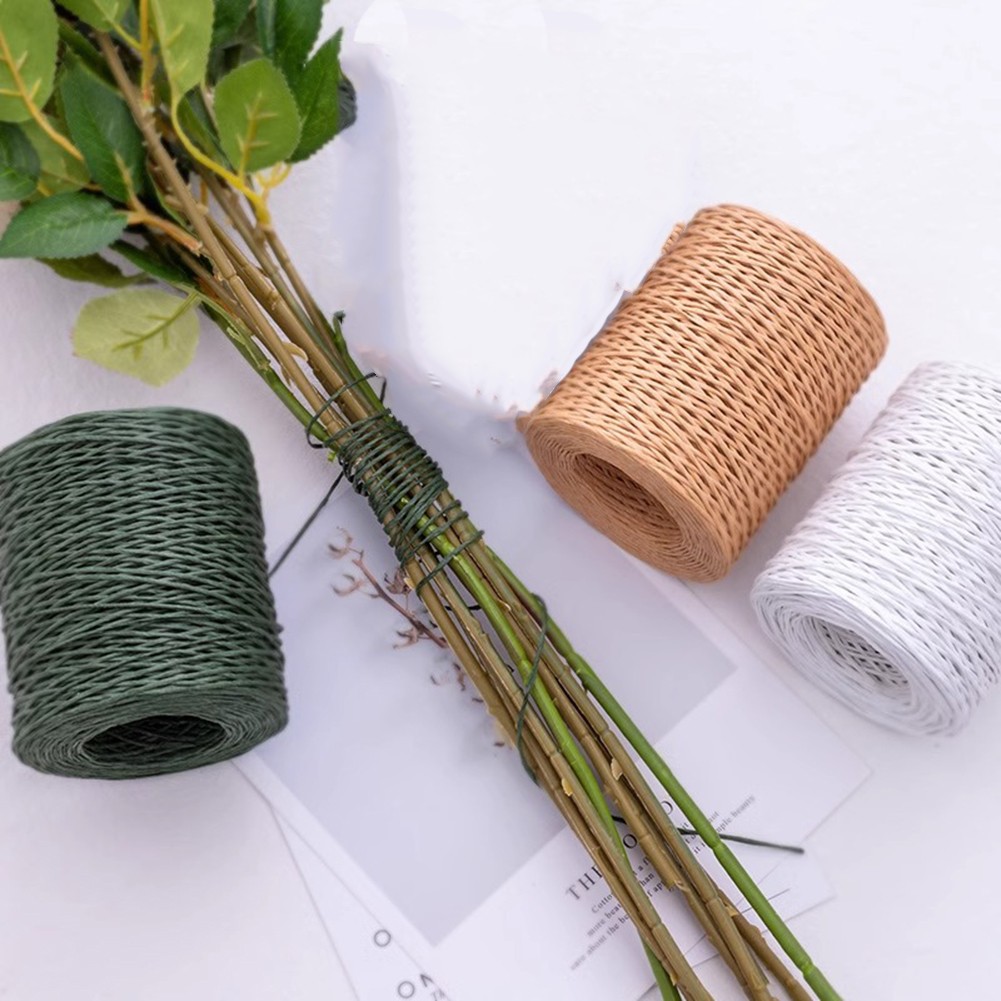 Papierdraht Für Basteln & Blumenbinderei – 200 M, 2 Mm, Wasserdicht, Biegsam, Natürliche Farbe