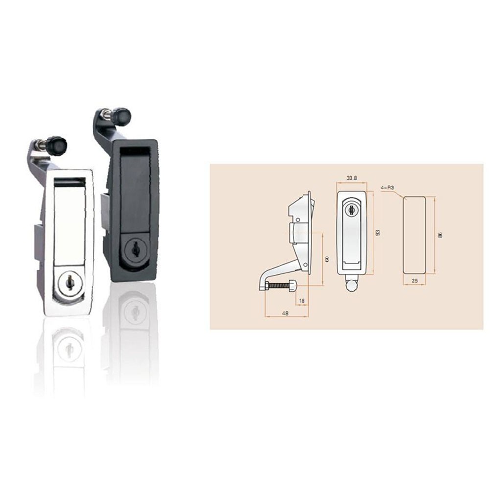 Zinc Alloy Door Lock for RVs and Campers Flat Bounce Lock Mechanism with 2 Keys - Picture 12 of 18