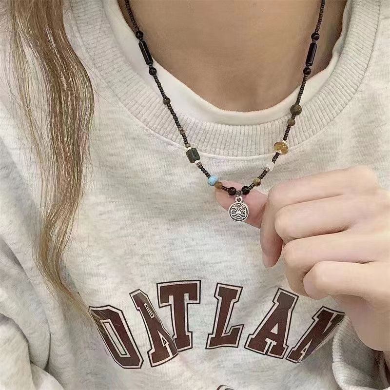 Layered Collarbone Necklace Crafted from Eco Friendly Diatomaceous Earth - Picture 29 of 40