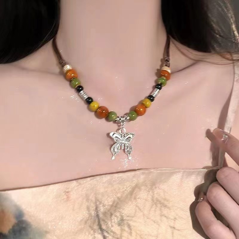 Layered Collarbone Necklace Crafted from Eco Friendly Diatomaceous Earth - Picture 26 of 40