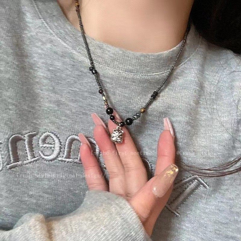 Layered Collarbone Necklace Crafted from Eco Friendly Diatomaceous Earth - Picture 30 of 40