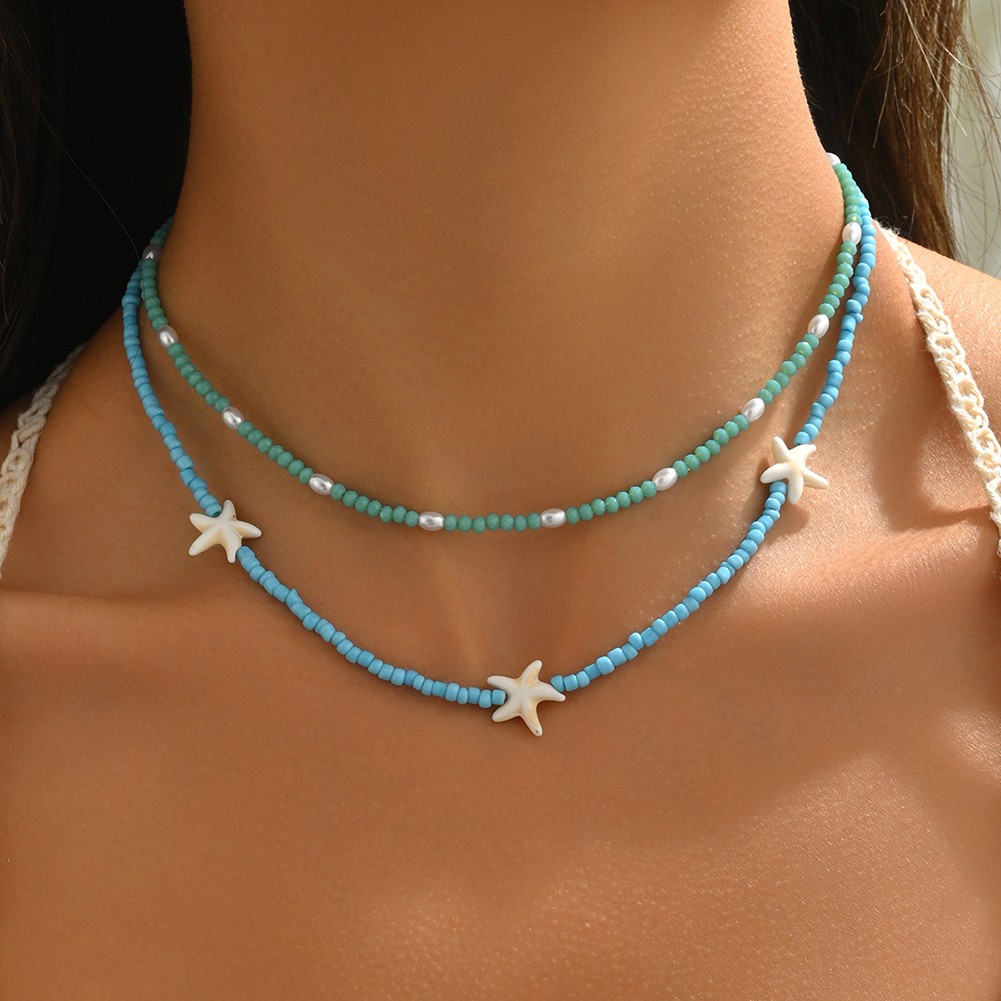 Bohemian Style Imitation Pearl Woven Rice Bead Necklace for Daily Wear - Picture 31 of 31