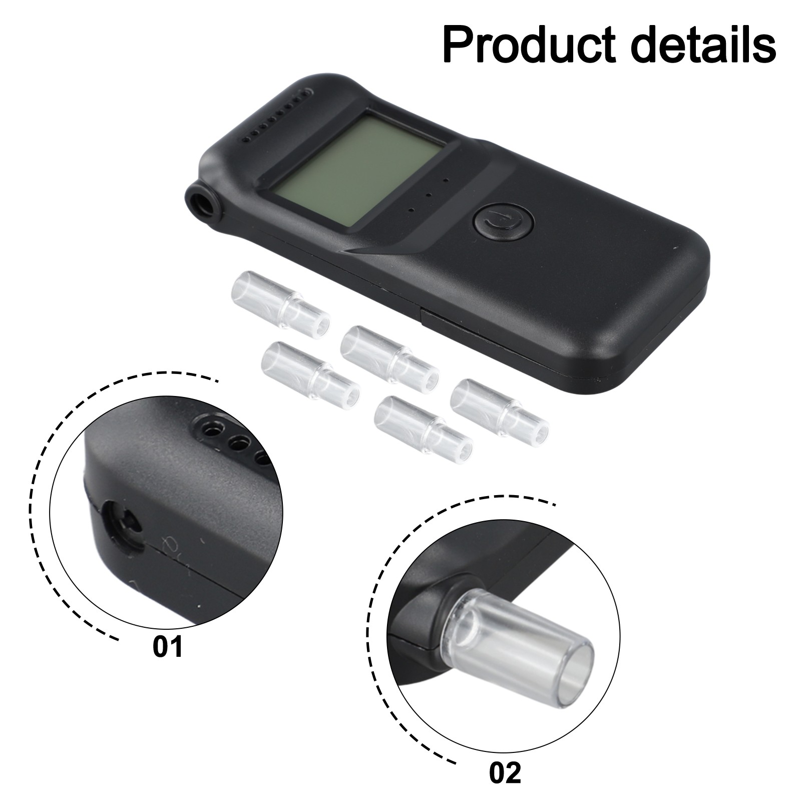 Alcohol Breathalyzer Portable Device with Hygienic Mouthpiece for Sharing - Picture 8 of 12