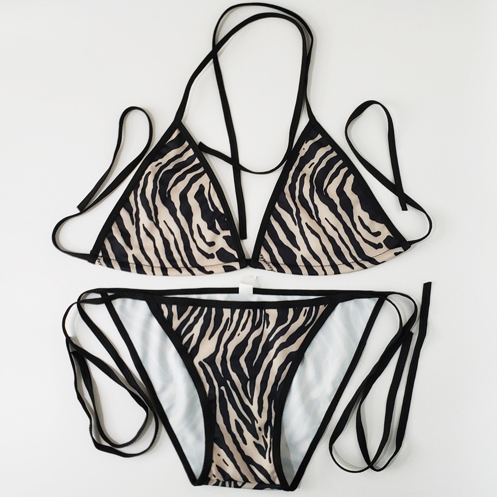 Summer Ready Women's Backless Design Adjustable Hanging Bikini Set - Picture 13 of 28