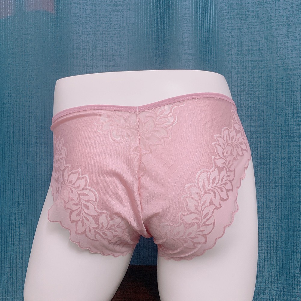 Men's Floral Lace Mesh Mid Waist Briefs Underwear L 2XL Available Colors - Picture 14 of 18