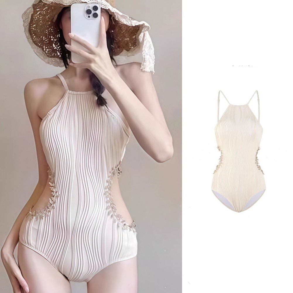Traje de baño de verano 2025 para mujer diseño triangular para pecho pequeño playa piscina diversión
