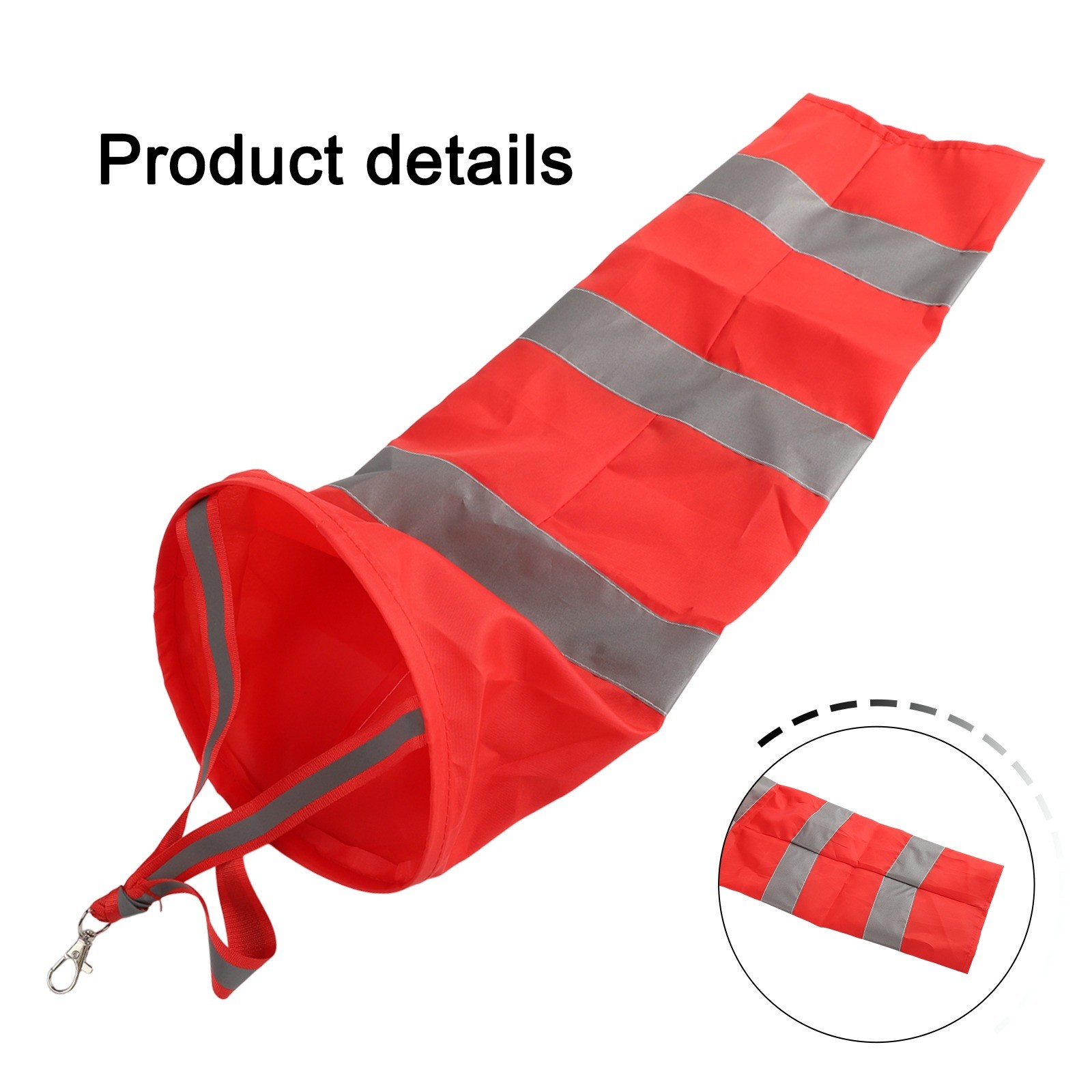 Bandiera Windsock per esterno misura poliestere rosso strappo impermeabile - Picture 14 of 26