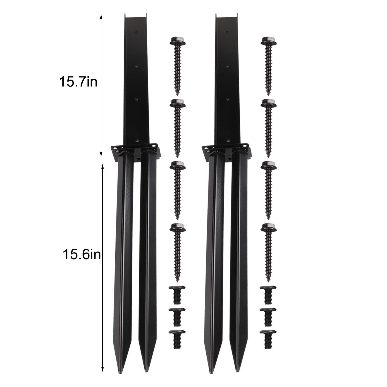 Reliable Support for Inclined or Rotten Wooden Fence Posts Anchor Repair Kit - Picture 30 of 34