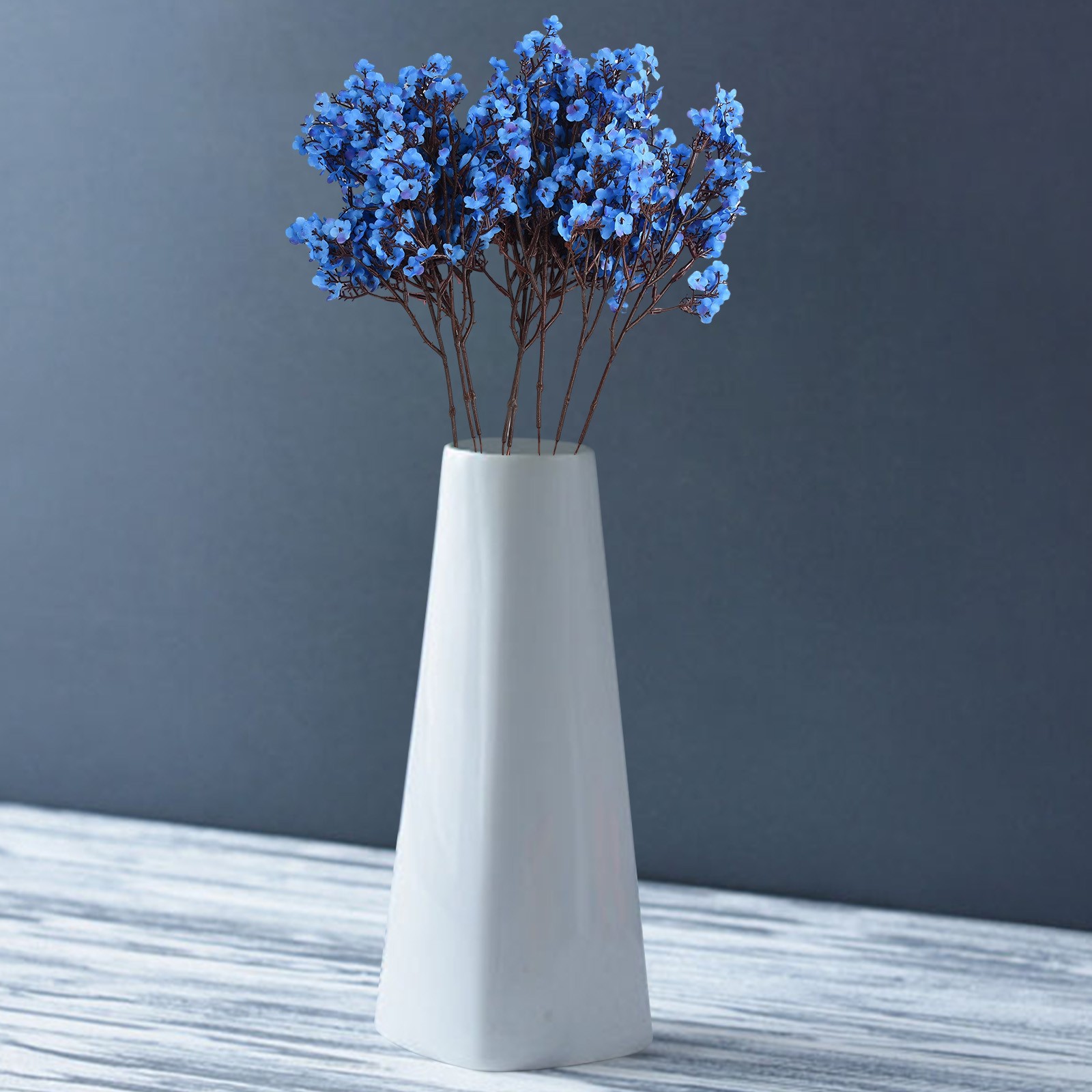 Set di 8 fiori di seta artificiali Gypsophila fai da te splendidamente disposti per decorazione - Foto 32 di 45