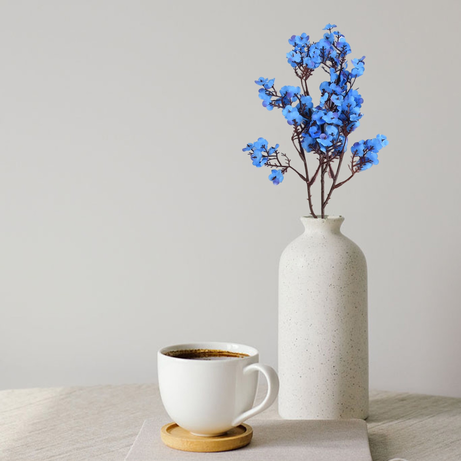 Set di 8 fiori di seta artificiali Gypsophila fai da te splendidamente disposti per decorazione - Foto 33 di 45