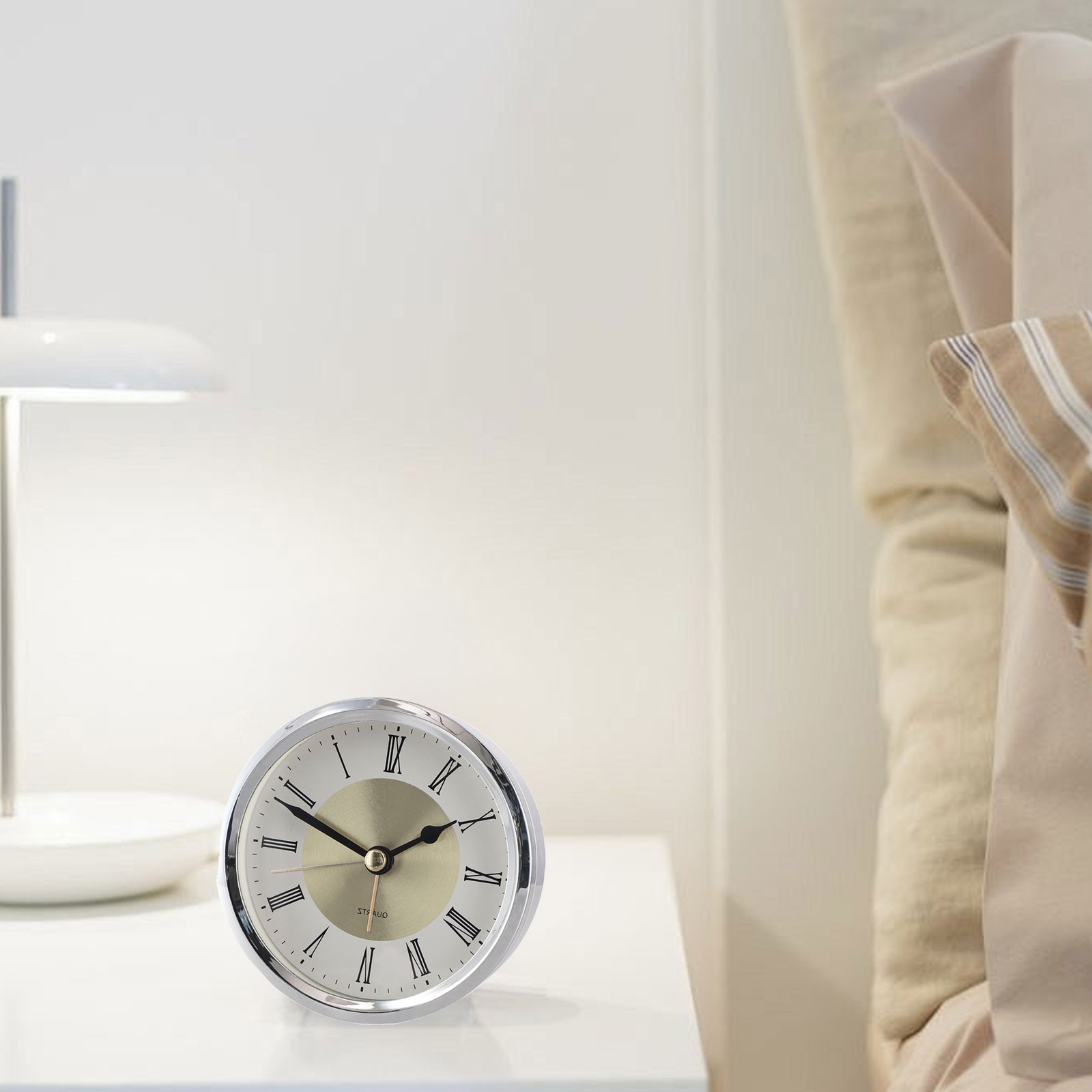 89mm Quartz Clock Insert Featuring Golden Arabic Numerals for Craft Projects